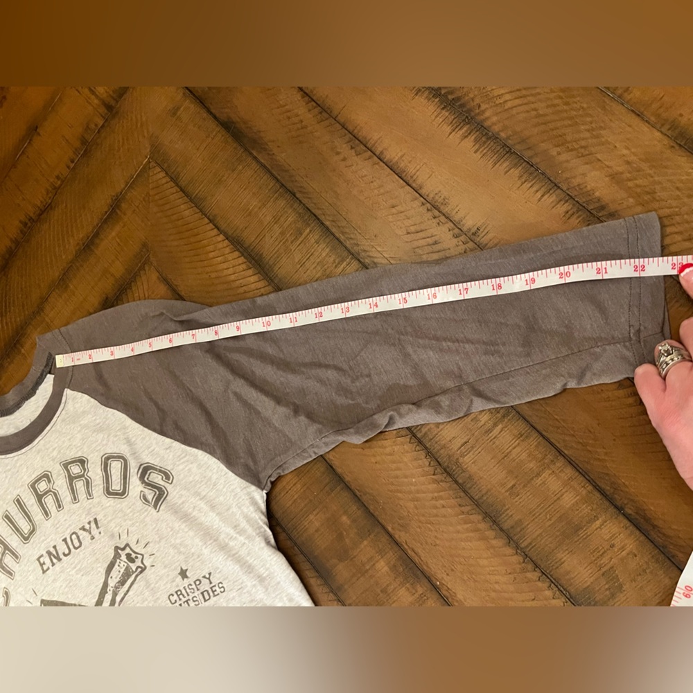 Disney Gray and White Raglan Tee - Picture 5 of 7
